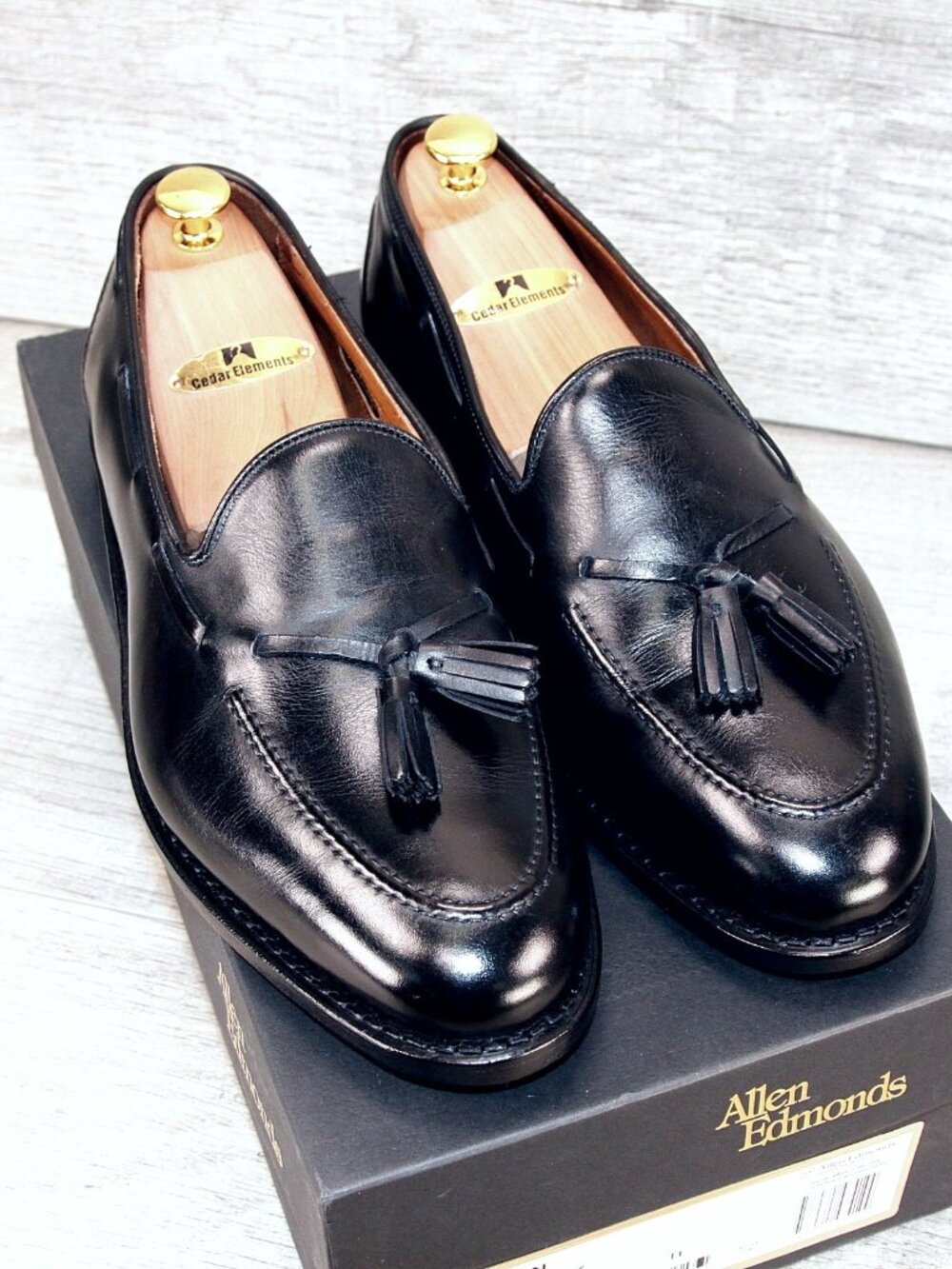 * NIB * $395 Allen Edmonds GRAYSON Loafer 10.5 EEE Wide Black *add $15 new Trees
